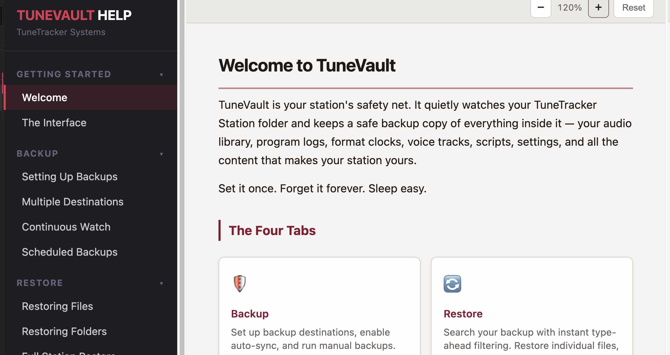 TuneVault Documentation