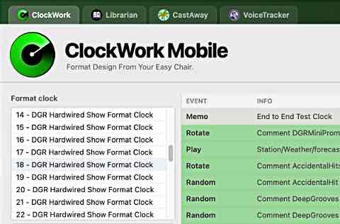 ClockWork Mobile interface
