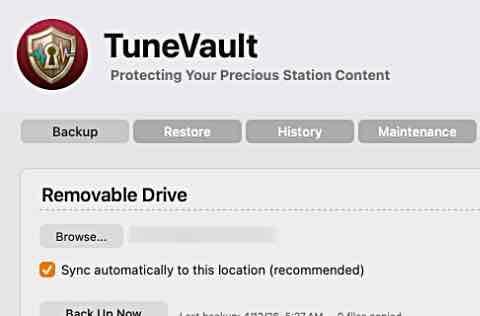 TuneVault feature highlights